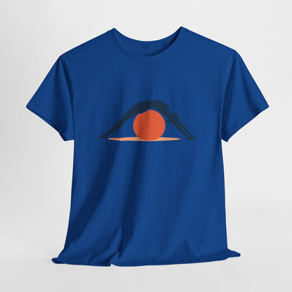 Womens Heavy Cotton Tee, Womens Pilates T-Shirt, Yoga Fitness Graphic Tee, Workout Gym Activewear Top