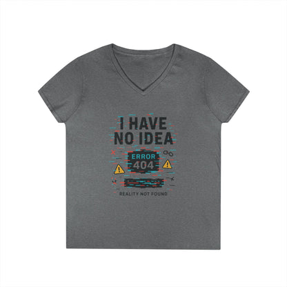 Error 404 V-Neck T-Shirt, Funny Tee, Casual Wear, Gift for Tech Lovers, Geeky Humor Shirt, Unique Birthday Present