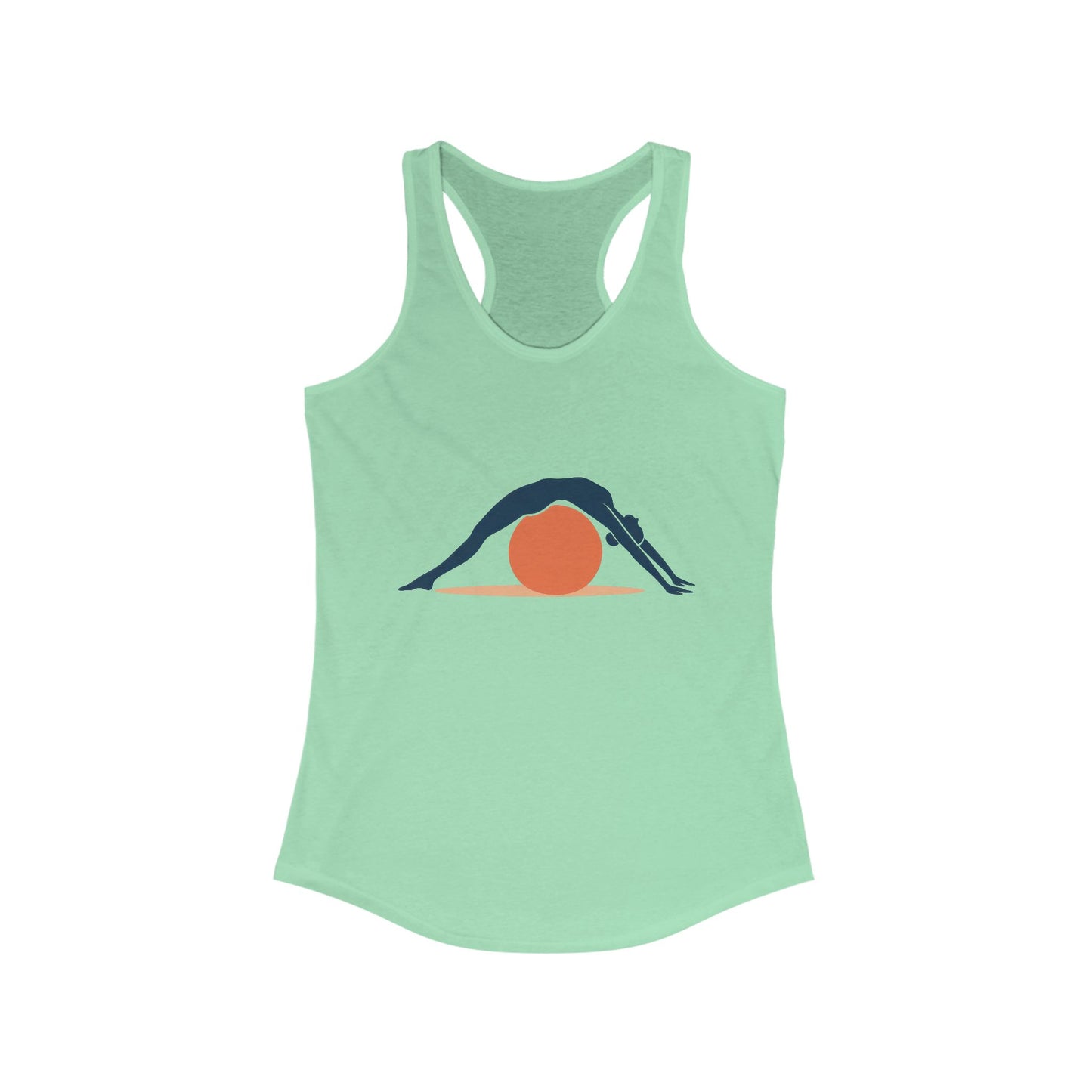 Women's Ideal Racerback Tank, Womens Pilates Tank Top, Yoga Fitness Graphic Top, Cute Workout Activewear Shirt