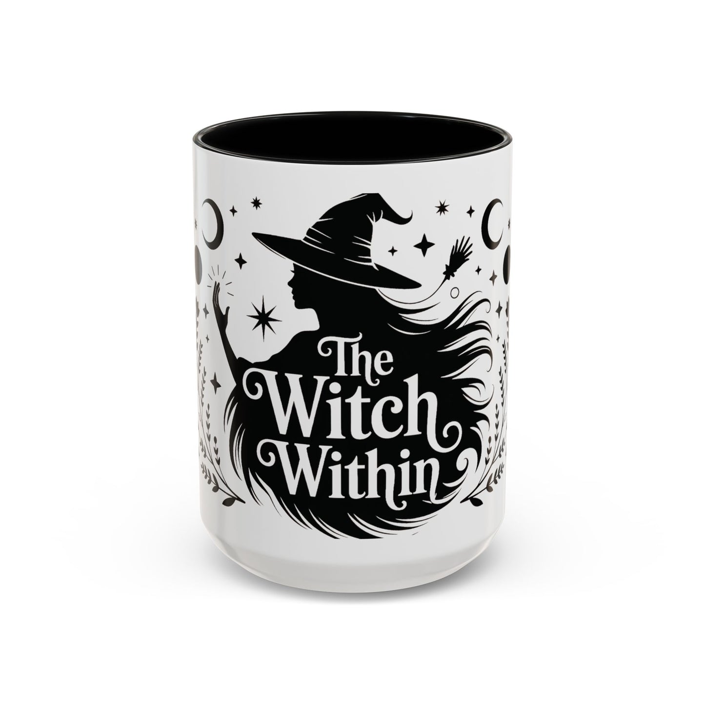 The Witch Within Mug, Minimalist Witchy Coffee Cup, Celestial Feminine Power Gift, Spiritual Boho Halloween Drinkware, Coffee Mug (11, 15oz)