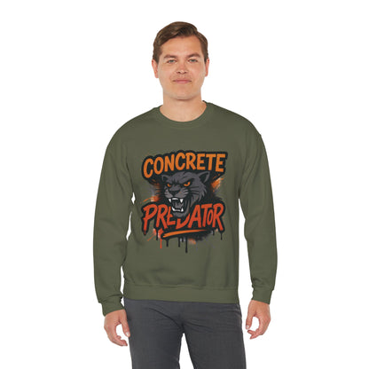 Men's Heavy Blend™ Crewneck Sweatshirt, Concrete Predator Mens Panther Crewneck Sweatshirt