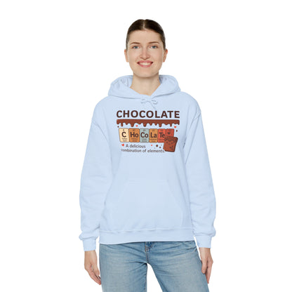 Chocolate Lover's Comfort Hoodie, Perfect Gift for Chemistry Lovers, Casual Wear, Sweet Treats Enthusiasts, Birthdays, Chemistry Students