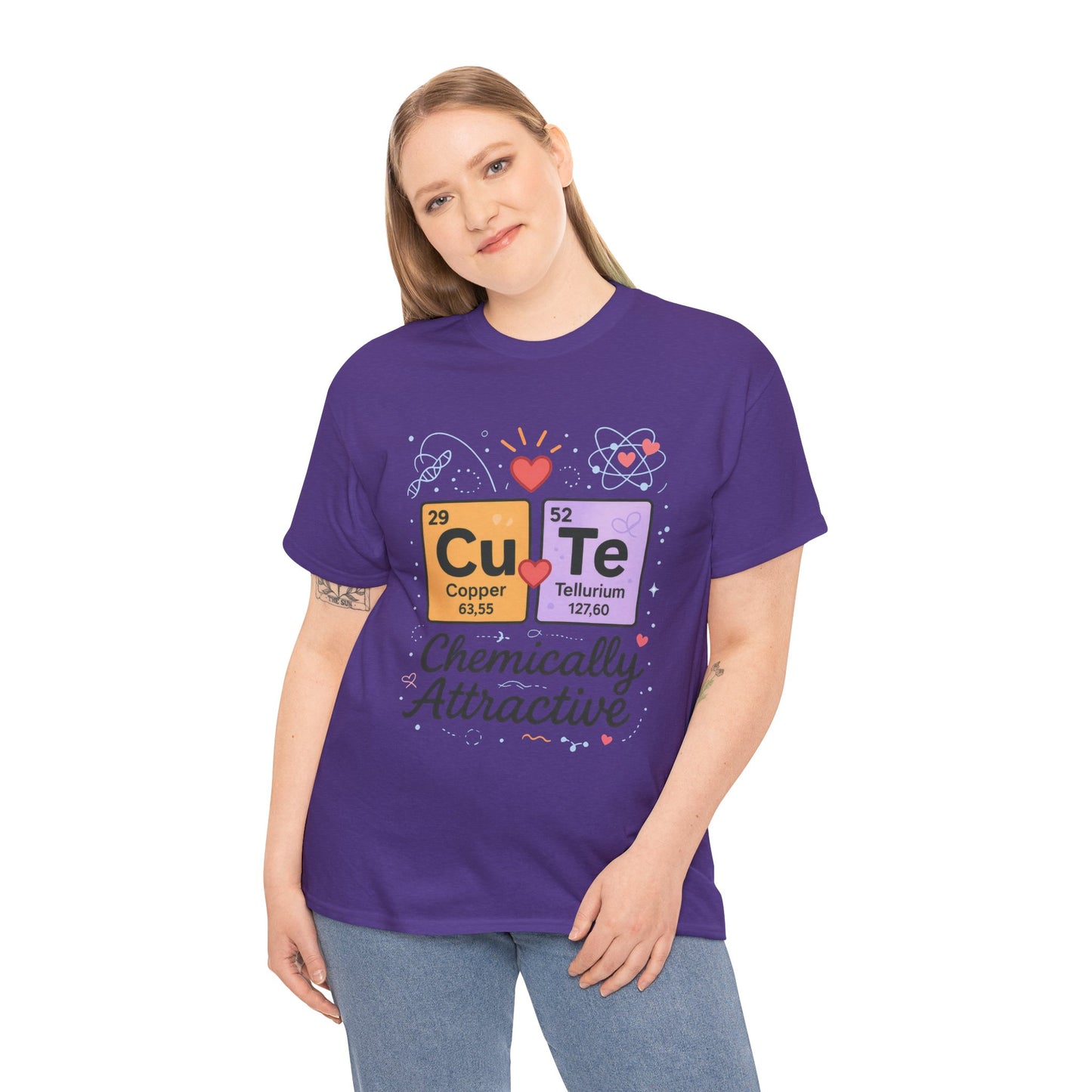 Cute Science T-Shirt for Women, Chemically Attractive Periodic Table Tee, Funny Nerdy Gift for Her, Chemistry Lover Gift, Science Apparel