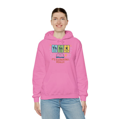 Think Hoodie for Women, Funny Chemistry Hoodie, Element of Humor Science Sweatshirt, Nerdy Gift for Her, Gift for Students, Science Lovers