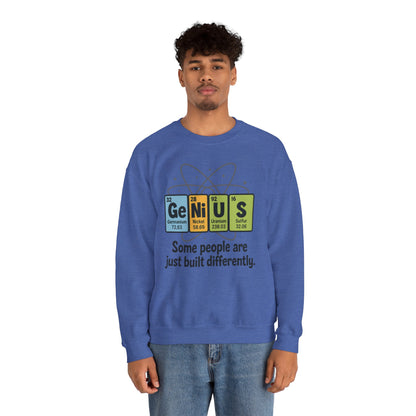 Funny Mens Genius Sweatshirt, Periodic Table Nerd Pullover, Smart Science Gift for Him, Genius Sweatshirt,  Science Lovers Gift