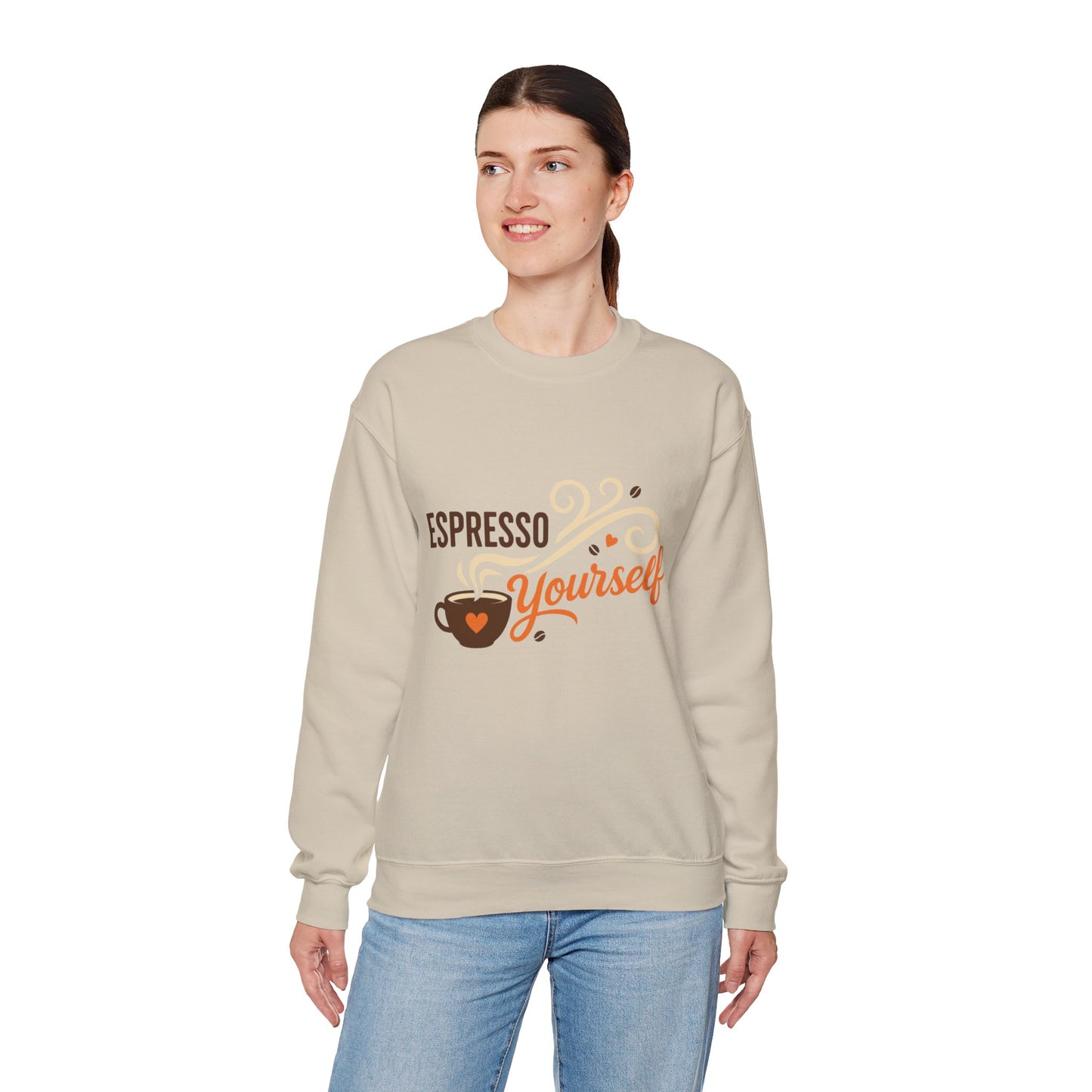 Espresso Yourself Womens Sweatshirt, Coffee Lover Pullover, Funny Barista Gift