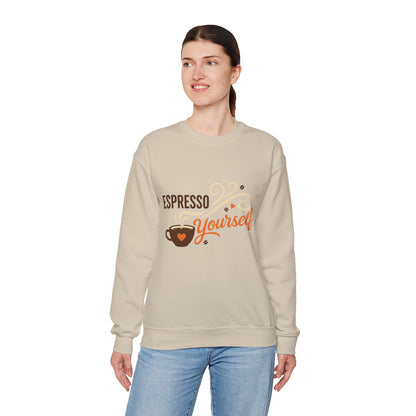 Espresso Yourself Womens Sweatshirt, Coffee Lover Pullover, Funny Barista Gift