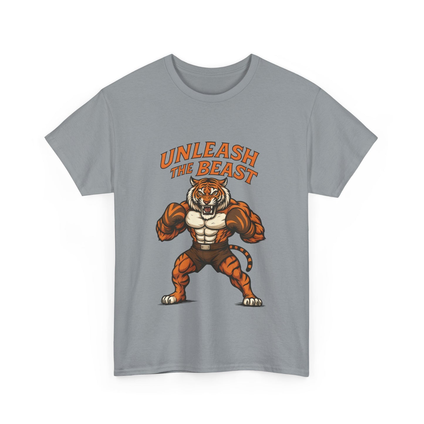 Unleash The Beast Tiger Gym Shirt, Mens Workout T-Shirt, Bodybuilding Motivation Tee, Fitness Muscle Tiger Graphic, Strong Beast Gym Top