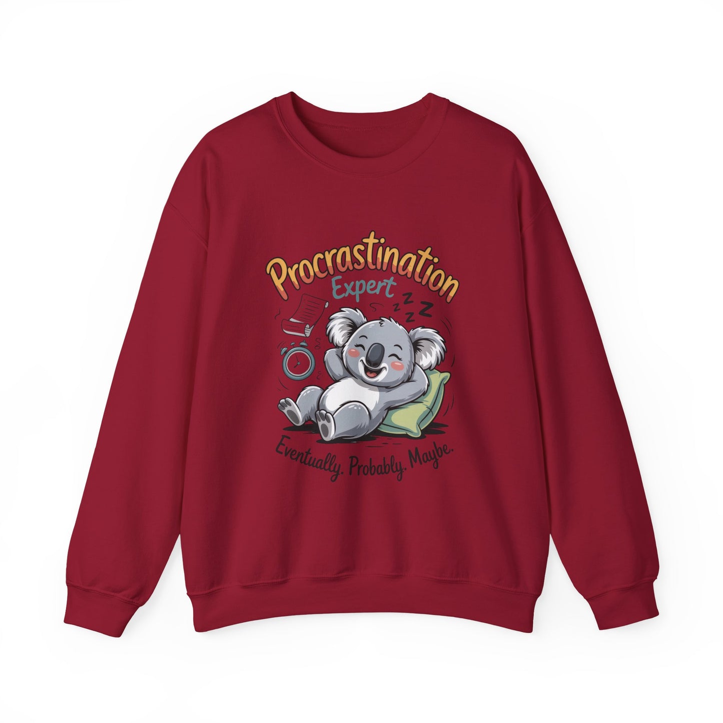 Procrastination Expert Womens Sweatshirt, Funny Crewneck, Cozy Gift for Students, Lazy Day Apparel, Womens Sweatshirt for Relaxation