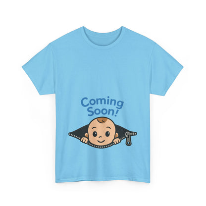 Coming Soon Maternity Tee, Cute Baby Boy Pregnancy Announcement Tee, Funny Expecting Mom Gift, Gender Reveal Tee, Baby Shower Top