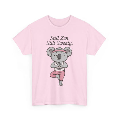 Funny Yoga Shirt for Women, Koala-Fied Yogi Tee, Still Zen Still Sweaty Workout Gift, Cute Animal Fitness T-Shirt, Zen Koala Yoga Tee