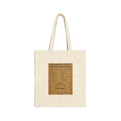 Ancient Grimoire Style Tote Bag, Last Quarter Moon Spell, Letting Go Ritual, Boho Style Tote, Natural Canvas Bag, Unique Gift