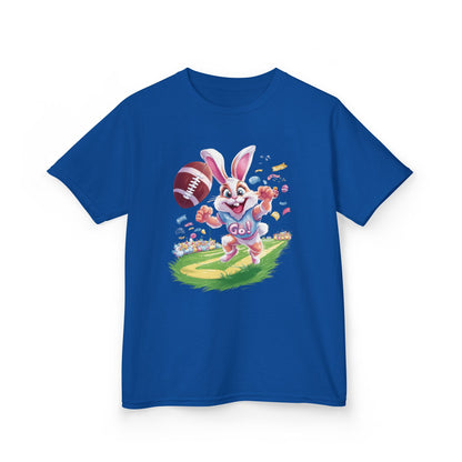 Touchdown Bunny Kids T-Shirt - Cute Easter Football Shirt for Kids, Fun Spring Outfit, Sports Bunny Tee Gift for Little Athletes Easter Gift
