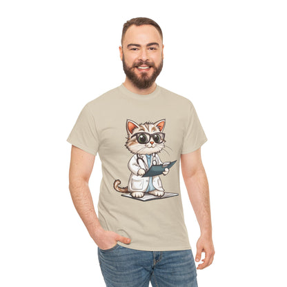 Funny Doctor Cat T-Shirt, Unisex “The Pawscription is Ready” Tee, Cute Veterinary Gift, Medical Student Shirt, Animal Doctor Graphic Tee