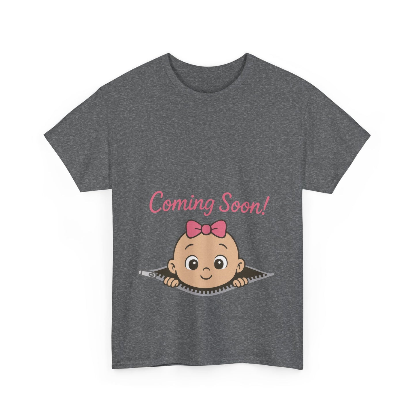 Coming Soon Maternity T-Shirt, Cute Baby Girl Pregnancy Announcement Shirt, Expecting Mom Gift, Gender Reveal Tee, Baby Shower Gift