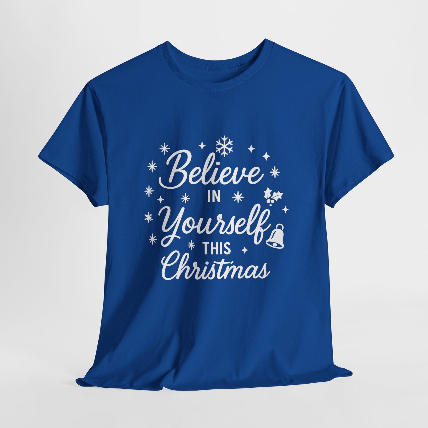Women's Believe in the Magic Christmas Shirt, Santa Hat Holiday Tee for Women