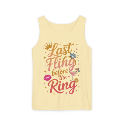 Last Fling Before the Ring T-Shirt, Bachelorette Party Tee, Bridesmaid Wedding Tee, Hen Party Shirts, Bridal Shower,  Bridesmaids Gift