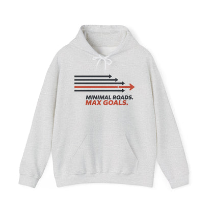 Mens Heavy Blend™ Hooded Sweatshirt, Minimal Roads Max Goals Motivational Mens Hoodie