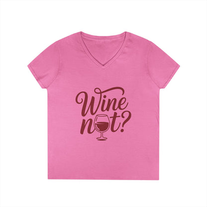 Wine Themed Ladies' V-Neck T-Shirt, Wine Lover Gift, Wine Humor Shirt, Girls Night Party Tee, Wine Pun Graphic Top, Fun Drink Shirt