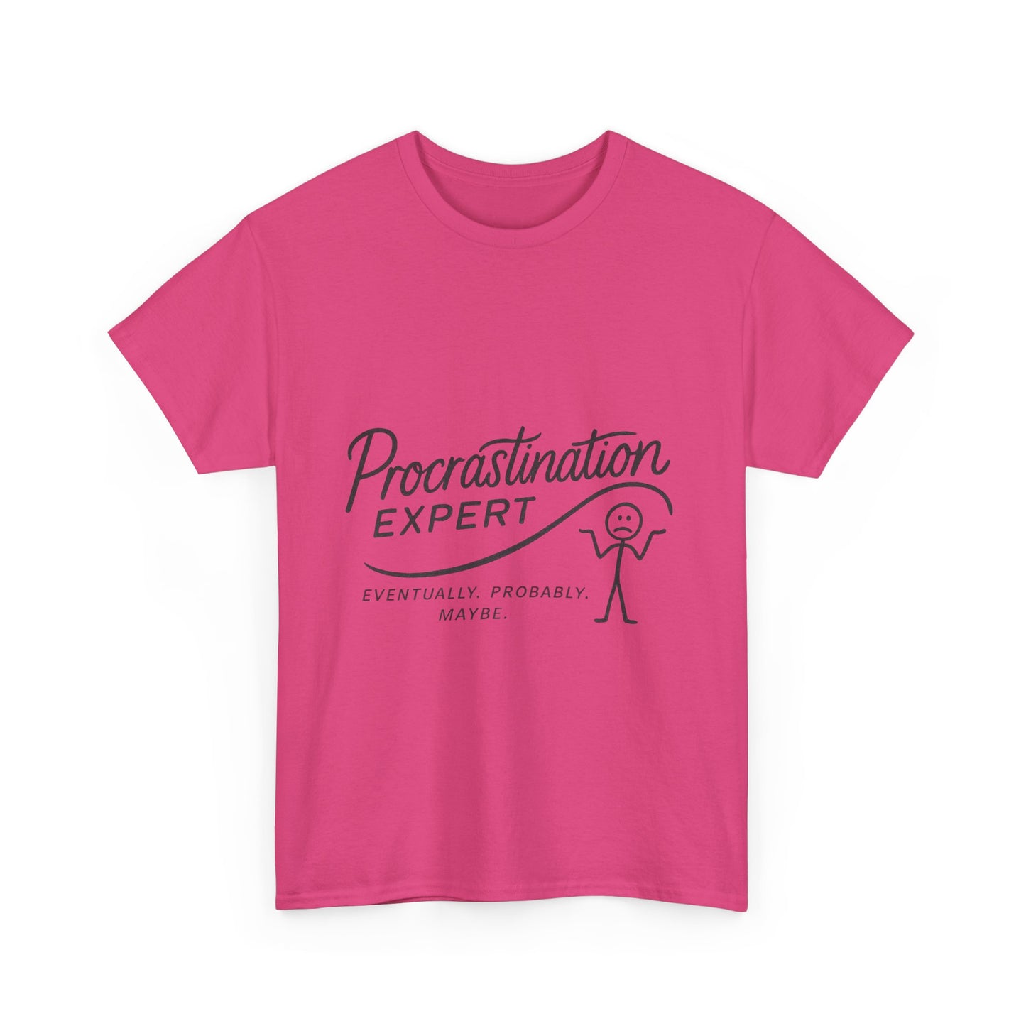 Procrastination Expert Women's Heavy Cotton Tee, Funny T-Shirt, Gift for Students, Casual Wear, Comfy Everyday Tee, Humor Shirt