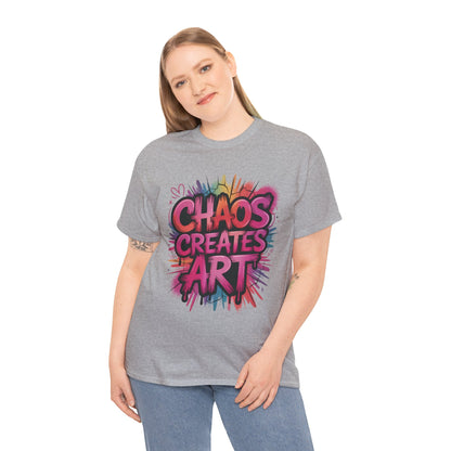 Chaos Creates Art Colorful Graffiti Womens Graphic Tee, Graffiti Shirt, Streetwear Tee
