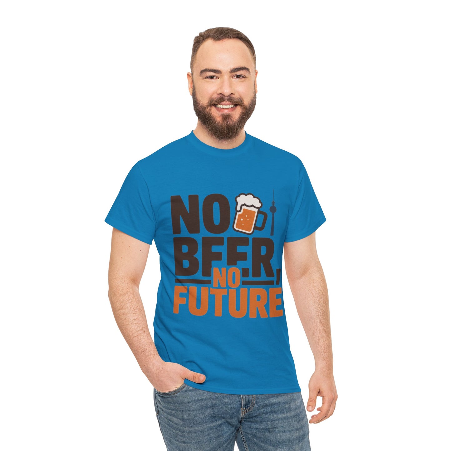 No Beer No Future Funny Beer Graphic Mens T-Shirt, Beer Tee, Beer Lover Tee