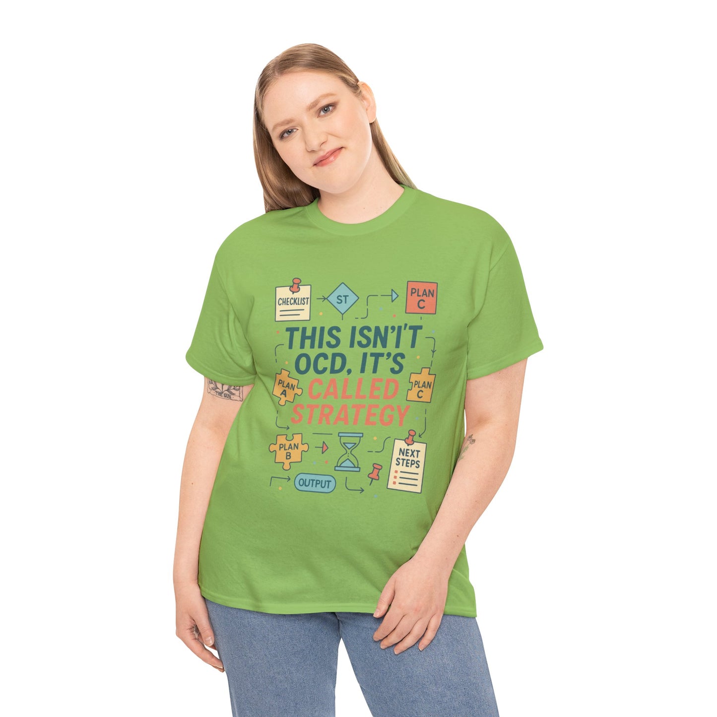 Funny Womens Strategy T-Shirt, This Isnt OCD Its Called Strategy, Planner Girl Gift Tee, Gift for Strategists, Office Humor Top