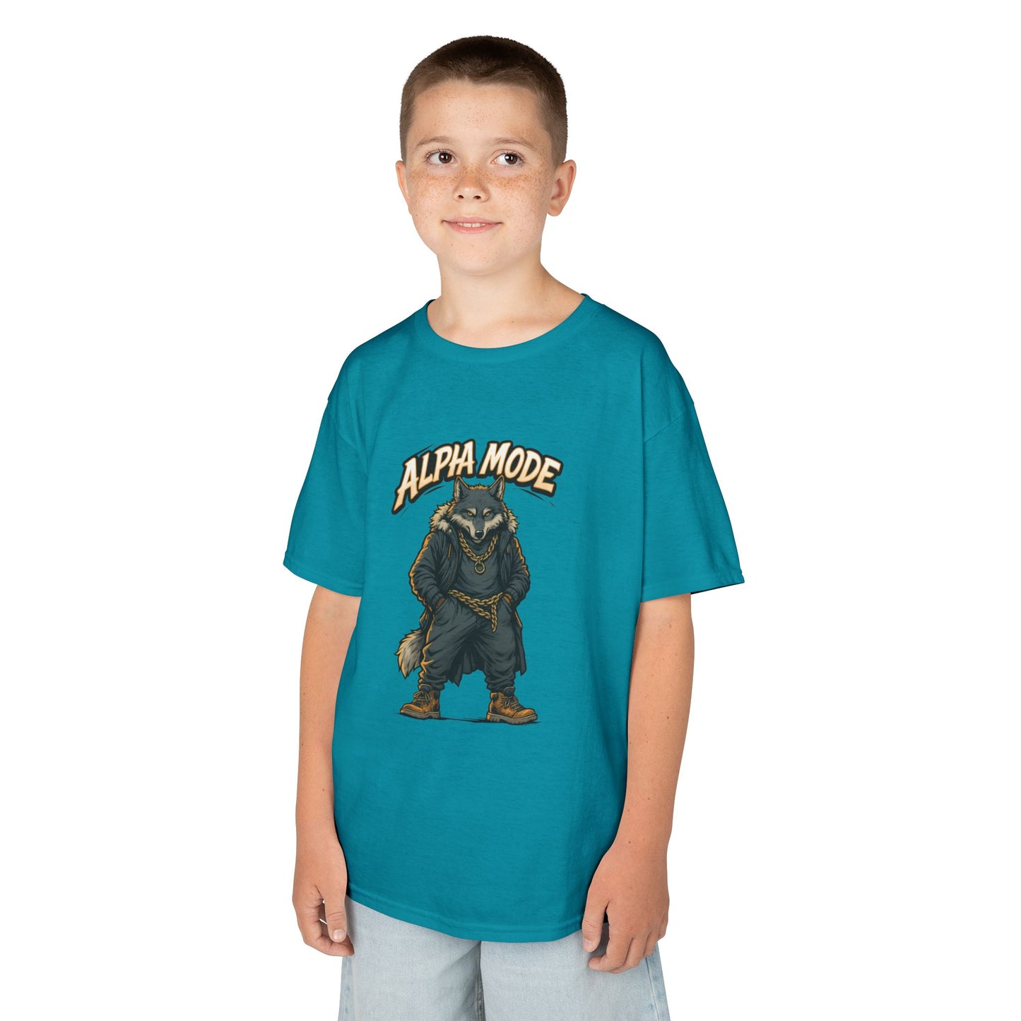 Alpha Mode Teen Wolf Shirt, Cool Youth Graphic Tee, Hip Hop Savage Wolf Tee, Graphic Kids Tee, Alpha Teen Streetwear, Wolf Gift for Teens