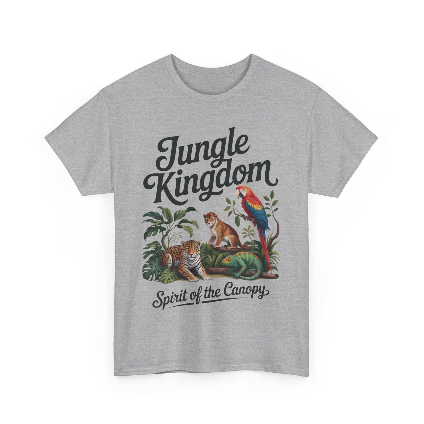 Mens Jungle Kingdom Tee - Nature Lover T-Shirt, Animal Graphic Tee, Eco-Friendly Gift, Summer Fashion, Adventure Outfit