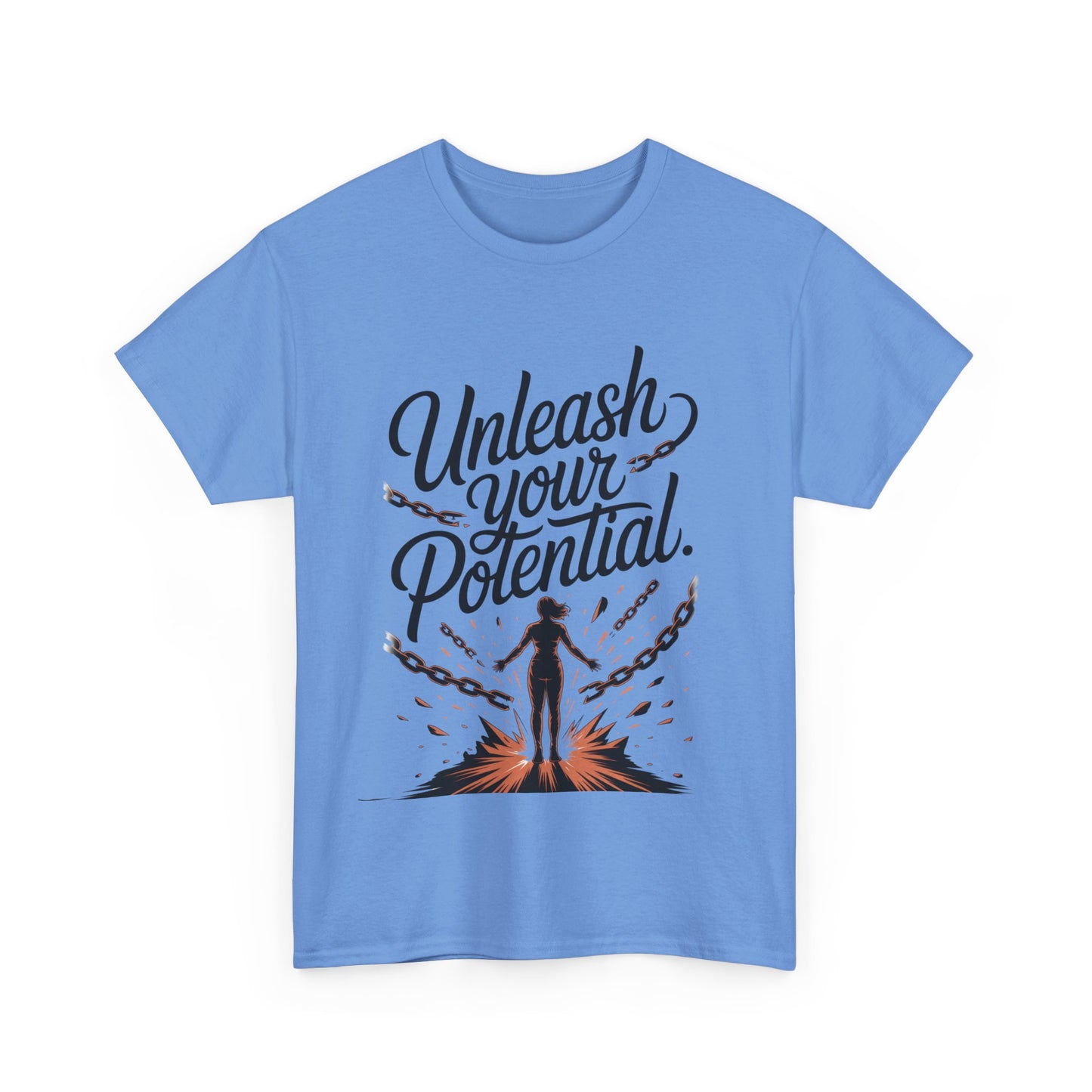 Unleash Your Potential Women's Tee, Motivational T-Shirt, Inspirational Cotton Tee, Gift for Gym Lovers, Positive Energy Top