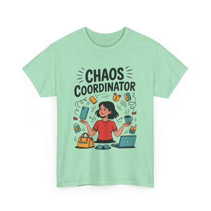 Chaos Coordinator Heavy Cotton Tee, Gift for Busy Moms, Mother's Day Gift, Funny Mom Life Shirt,  Busy Life Humor T-Shirt