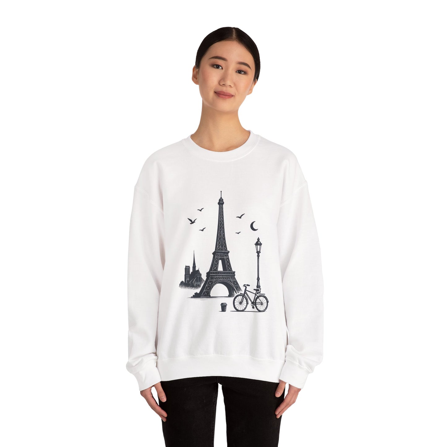 Vintage Parisian Crewneck Sweatshirt, Eiffel Tower Sweater, Cozy Travel Gift, Unisex Fashion, Casual Paris Sweatshirt