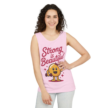 Strong is Beautiful Womens Tank Top, Cute Fitness and Gym Motivation Shirt, Workout Shirt, Exercise Top, Gift for Her, Summer Activewear
