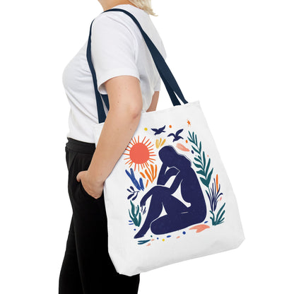 Boho Art Tote Bag, Versatile Eco-Friendly Carryall, Gift for Her, Summer Outing, Beach Bag, Reusable Shopping Tote