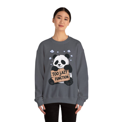 Panda Lazy Crewneck Sweatshirt - Funny Gift for Relaxation, Cute Animal Apparel for Cozy Days, Perfect for Fall and Winter