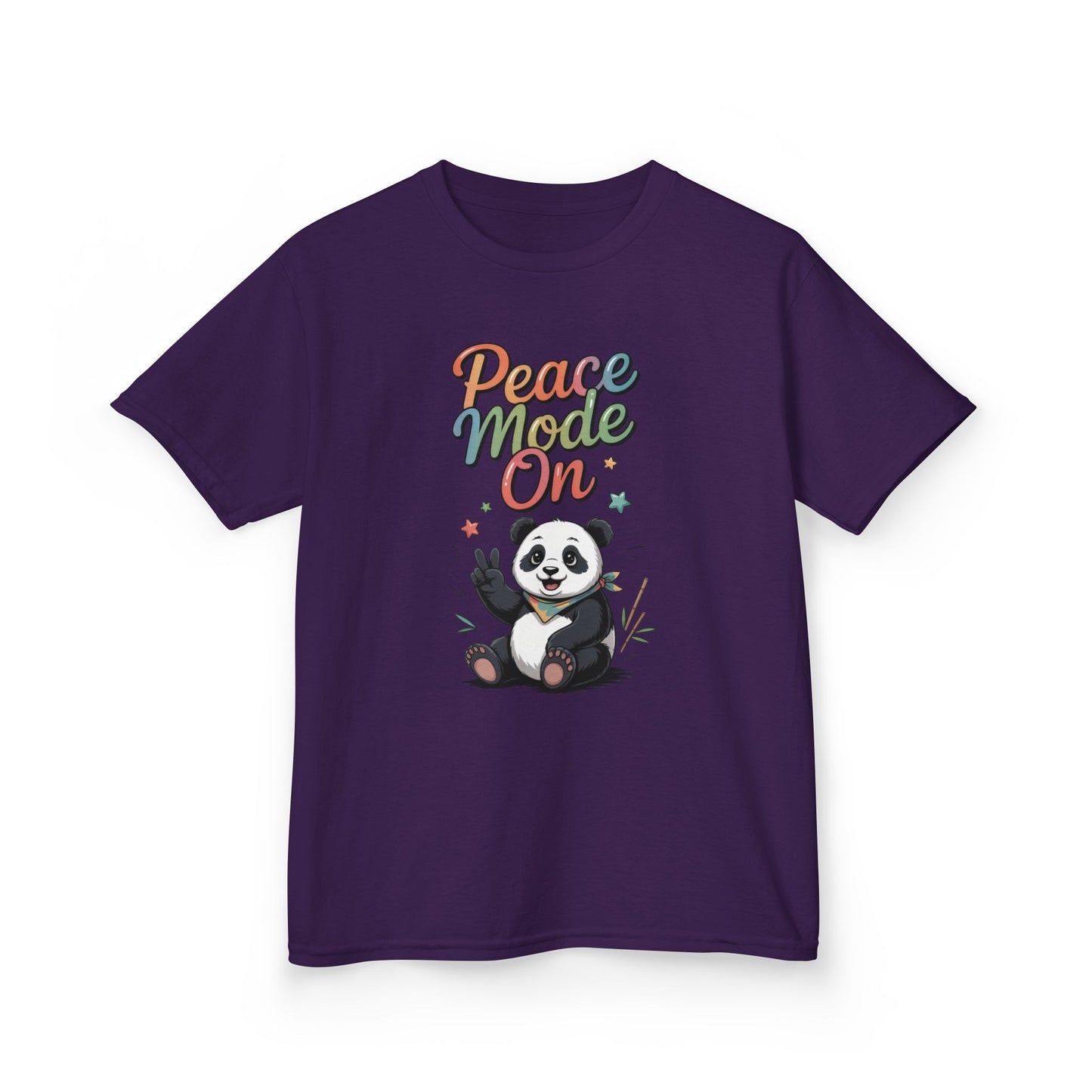 Peace Mode On Kids Tee, Cute Panda Shirt, Fun Gift for Children, Peace-Themed Apparel, Perfect for Birthdays, Casual Wear