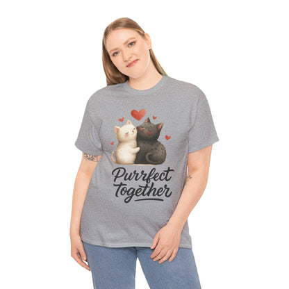 Purrfect Together Cat Womens Tee, Cute Cat Lovers Gift, Funny Animal T-Shirt, Womens Cotton Graphic Tee, Perfect for Valentine's Day, Pet [...]