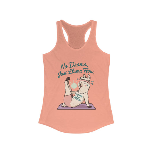 Llama Yoga Tank Top, Funny Yoga Llama Tank for Women, Gift for Yogis, Fun Yoga T-Shirt for Animal Lovers, Funny Workout Top, Summer Wear