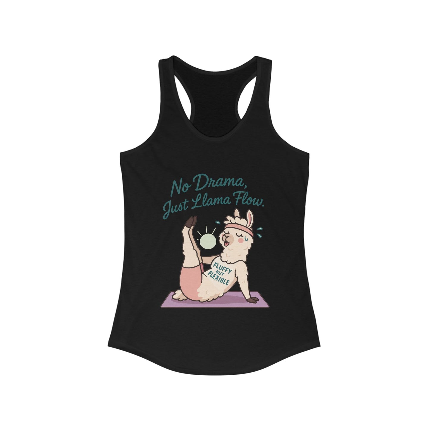 Llama Yoga Tank Top, Funny Yoga Llama Tank for Women, Gift for Yogis, Fun Yoga T-Shirt for Animal Lovers, Funny Workout Top, Summer Wear