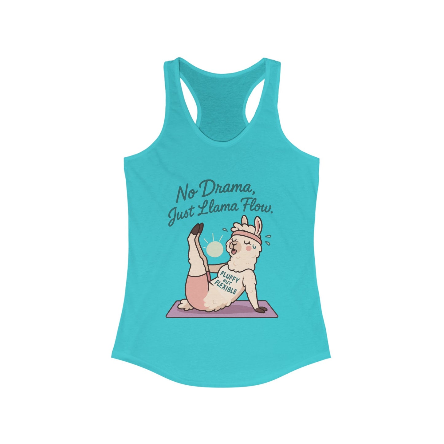 Llama Yoga Tank Top, Funny Yoga Llama Tank for Women, Gift for Yogis, Fun Yoga T-Shirt for Animal Lovers, Funny Workout Top, Summer Wear