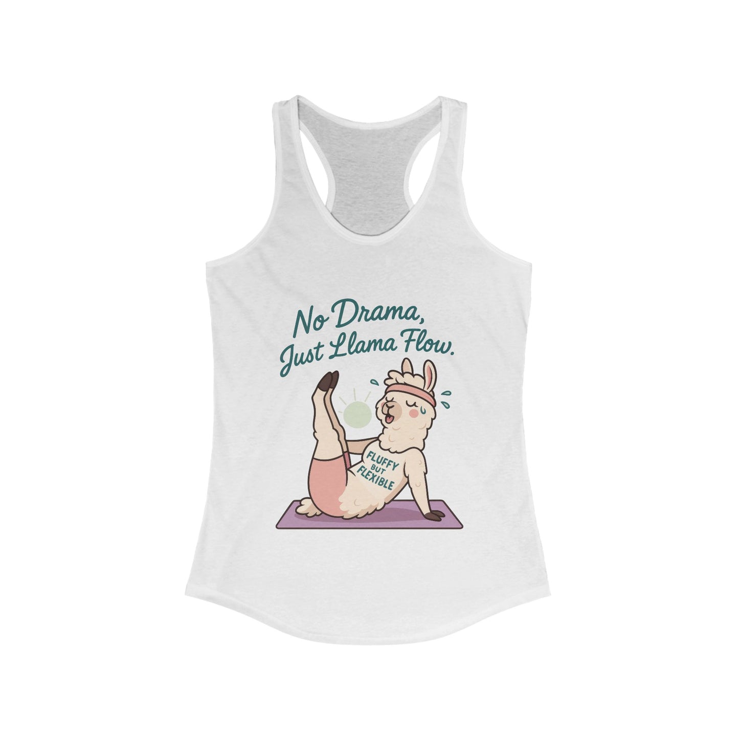 Llama Yoga Tank Top, Funny Yoga Llama Tank for Women, Gift for Yogis, Fun Yoga T-Shirt for Animal Lovers, Funny Workout Top, Summer Wear