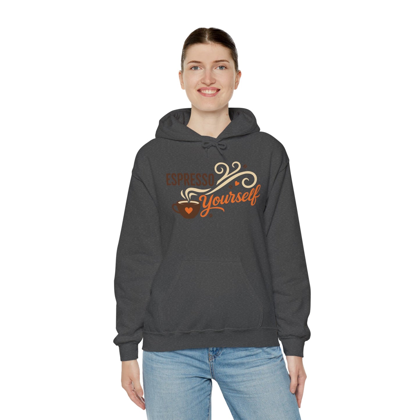 Espresso Yourself Coffee Hoodie, Funny Womens Barista Gift, Cozy Cafe Sweatshirt