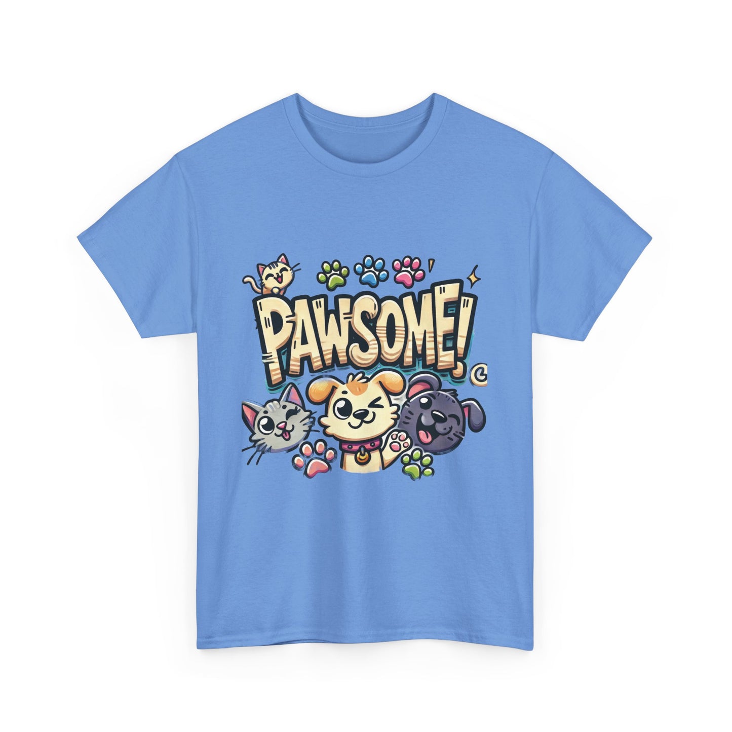 Pawsome Pets Unisex Heavy Cotton Tee, for Pet Lovers, Animal Enthusiasts, Gift for Animal Lovers, Cute Pet Shirt, Fun Animal Tee