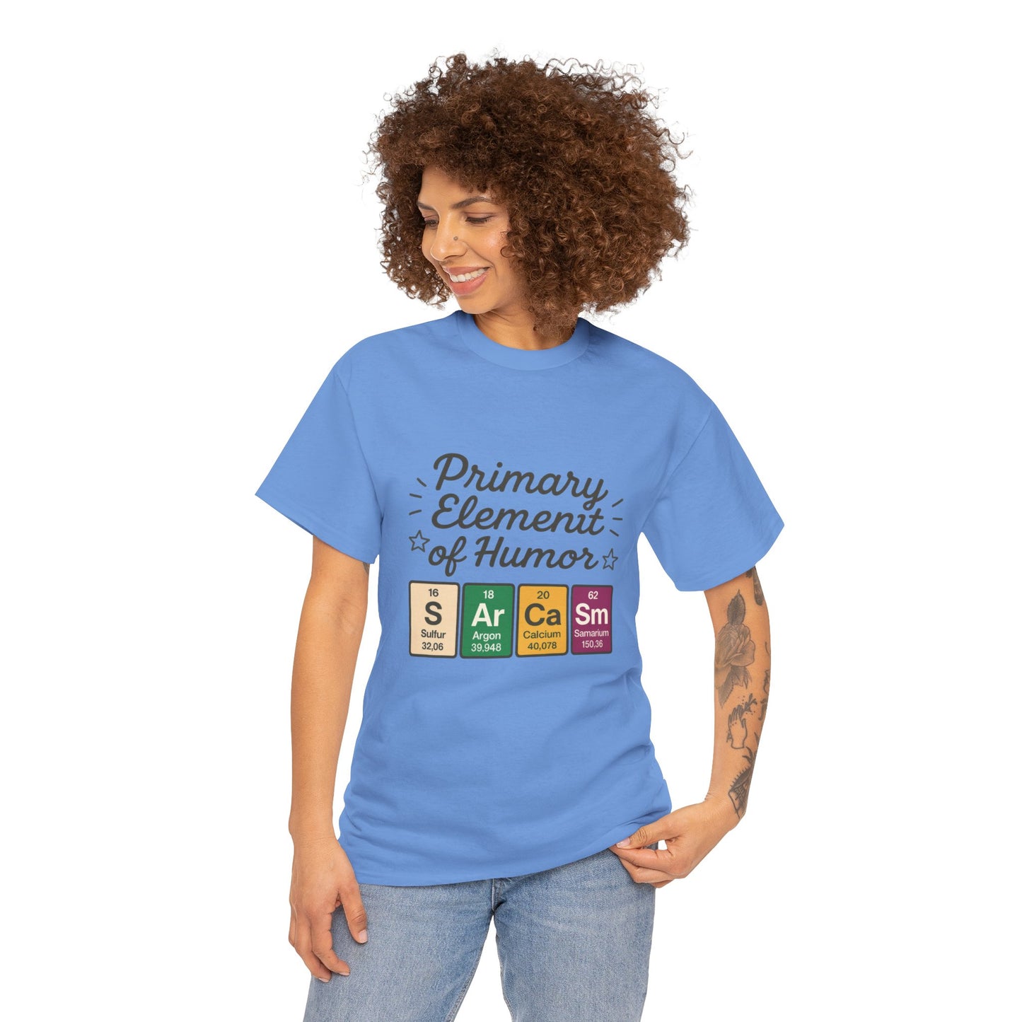 Funny Womens Sarcasm T-Shirt, Element of Humor Tee, Science Nerd Shirt, Chemistry Humor Tee, Gift for Science Lovers, Science Party Apparel