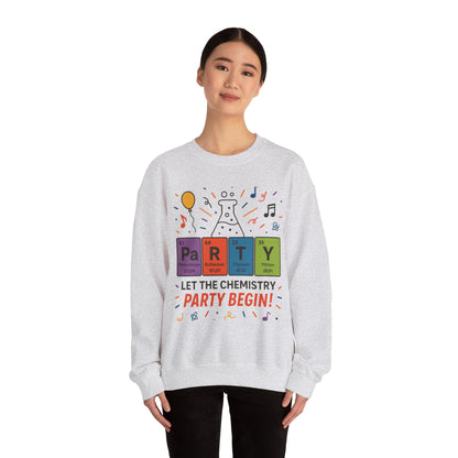 Party Chemistry Crewneck Sweatshirt, Chemistry Sweatshirt, Science Gift, Cute Crew Neck, Birthday Sweatshirt, Unisex Pullover