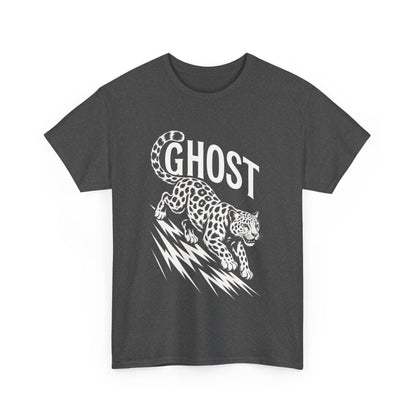 Ghost Leopard Graphic Tee, Mens T-Shirt, Casual Wear, Animal Print Top, Gift for Cat Lovers, Halloween Outfit