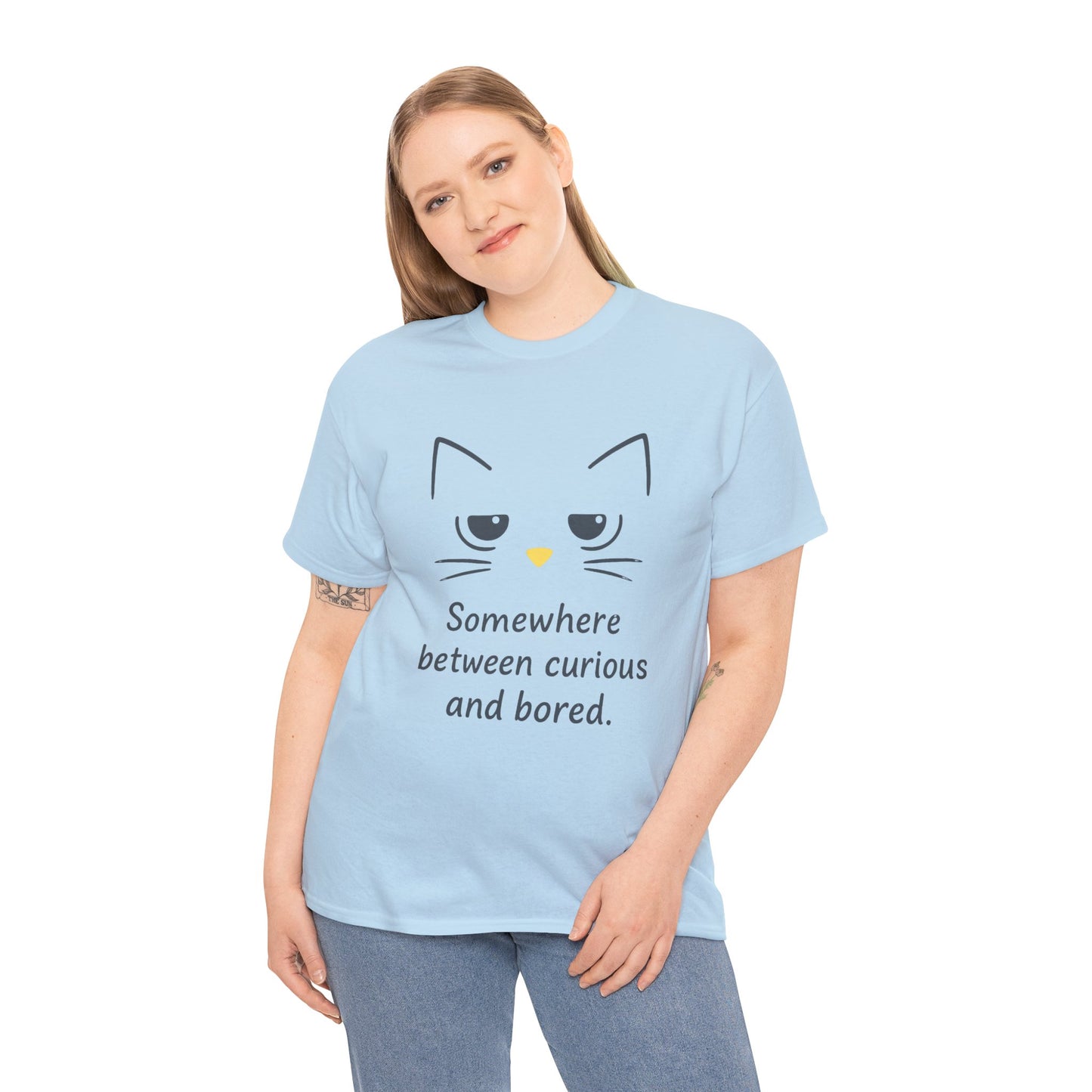 Funny Cat Quote Womens Tee, Comfortable Casual Shirt, Gift for Cat Lovers, Everyday Wear, Unique Humor Tee, Relaxed Fit Cotton