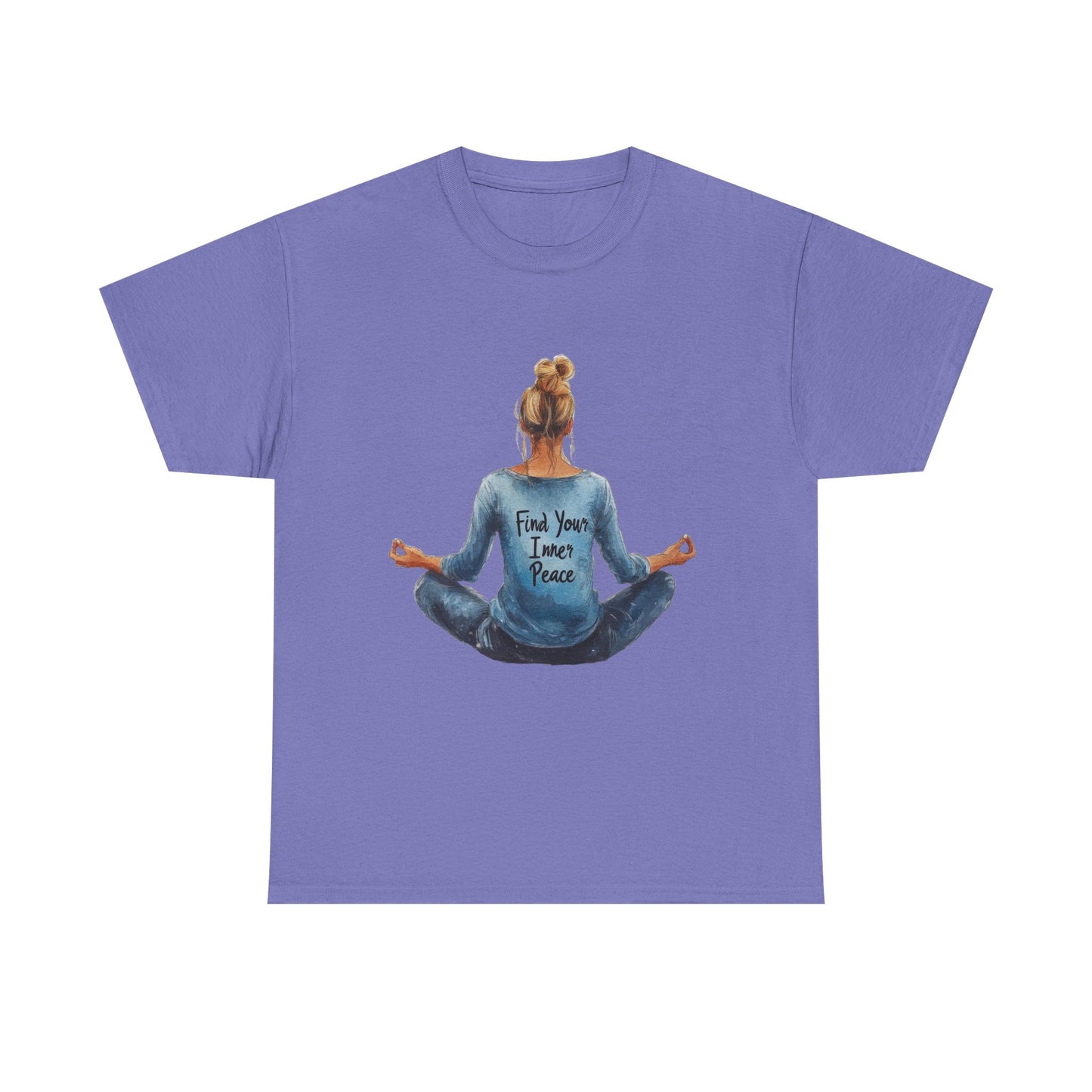 Find Your Inner Peace Unisex Heavy Cotton Tee, Motivational Shirt, Meditation Apparel, Relaxation Gift, Casual Wear, Mindfulness Tee
