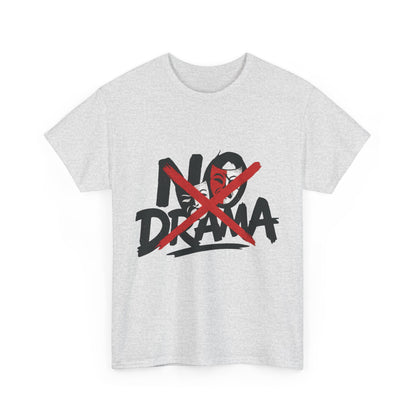 No Drama Unisex Heavy Cotton Tee, Casual Shirt, Gift for Friends, Relaxed Fit, Comfort Wear, Everyday Style