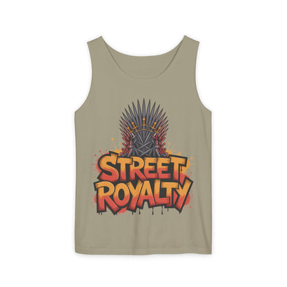 Street Royalty Men's Tank Top, Graffiti Crown Graphic Muscle Shirt, Urban Streetwear Sleeveless Skate Style